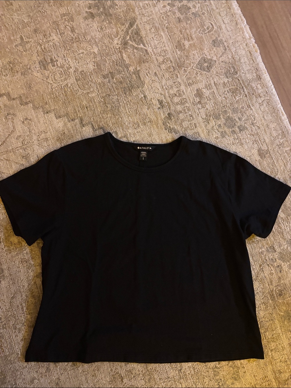 Athleta Black Short Sleeve Crew Tee